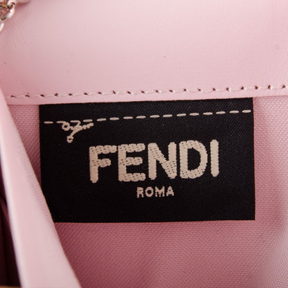 Fendi Calfskin Heart Studded Continental Wallet On Chain Black Red Peonia 7 of 8