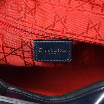 Christian Dior Patent Cannage Large Lady Dior Navy Blue 6 of 14