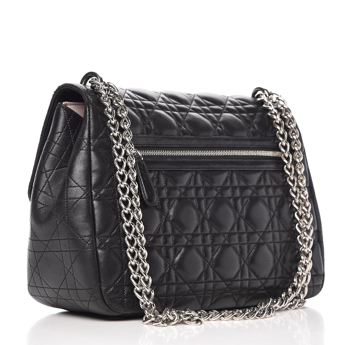 Lambskin Cannage Small Miss Dior Flap Black