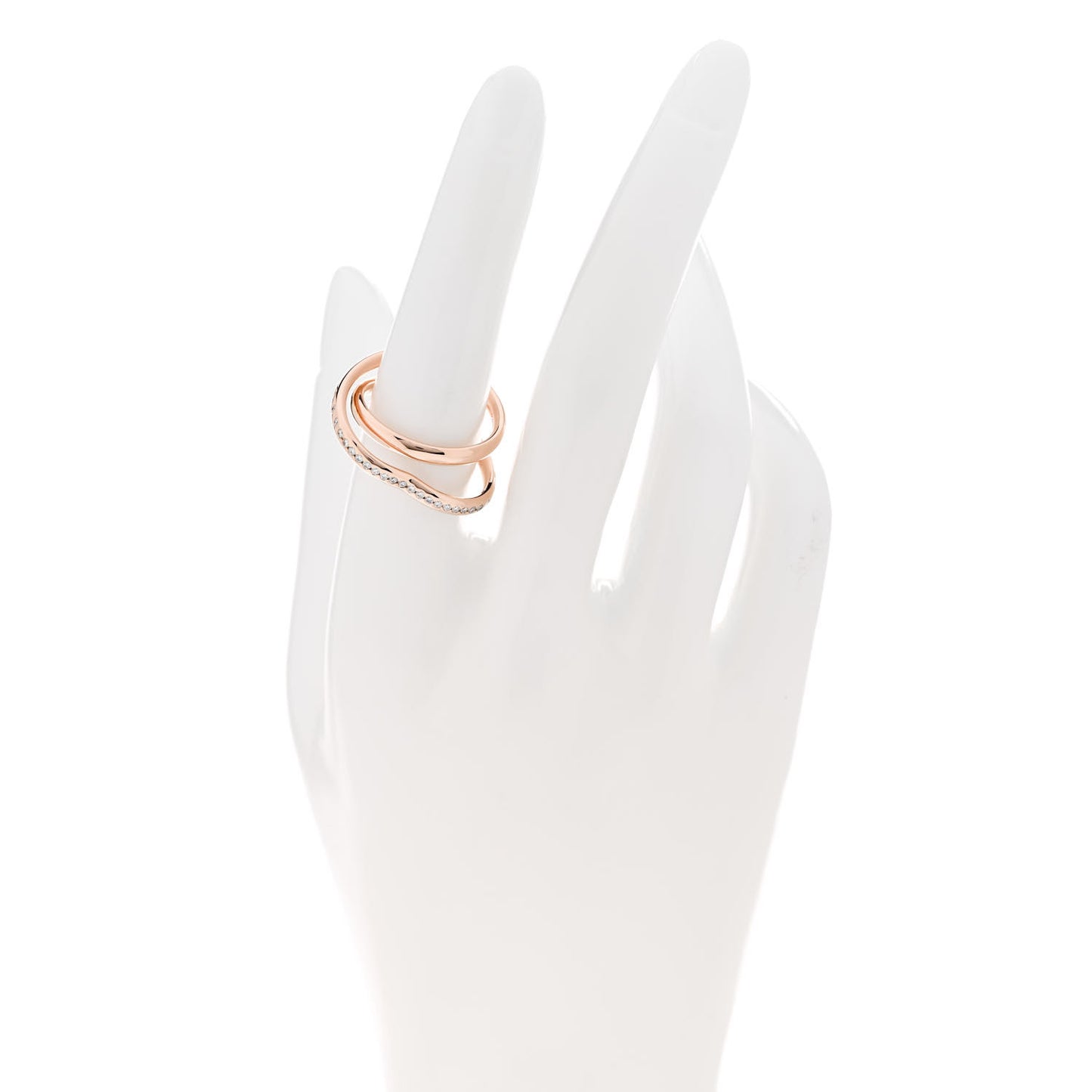 18K Rose Gold Diamond Vertige Coeur Ring 54 7