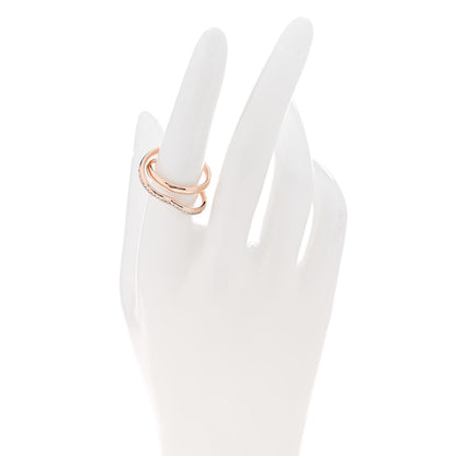 Hermes 18K Rose Gold Diamond Vertige Coeur Ring 54 7 2 of 6