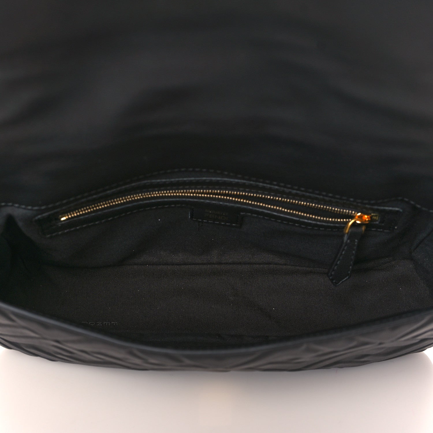 Fendi Nappa FF 1974 Embossed Baguette Black 5 of 10