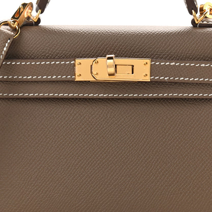 Hermes Epsom Mini Kelly Sellier 20 Etoupe 8 of 11