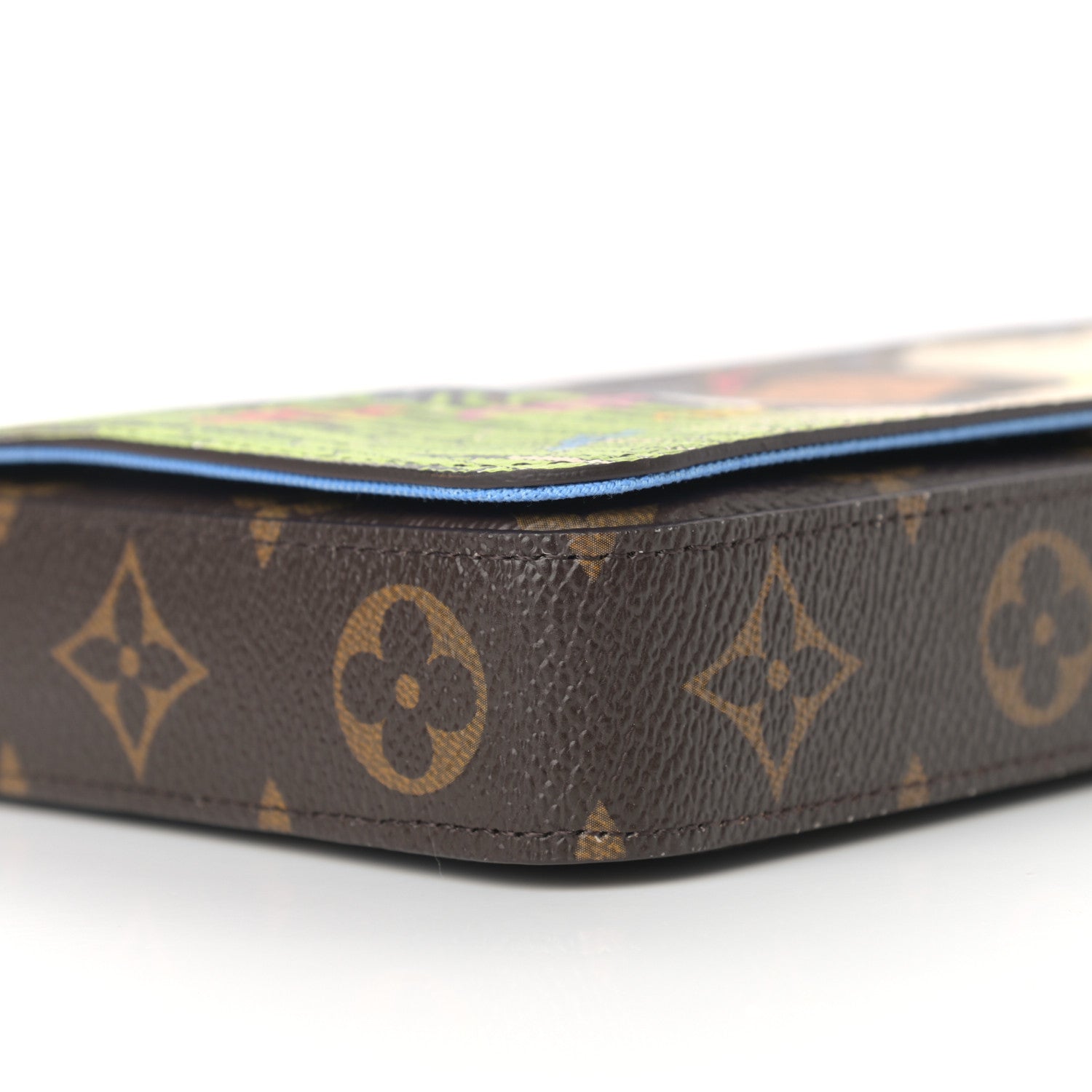Louis Vuitton Monogram 2021 Christmas Animation China Wall Pochette Felicie Chain Wallet Myosotis Blue 8 of 9