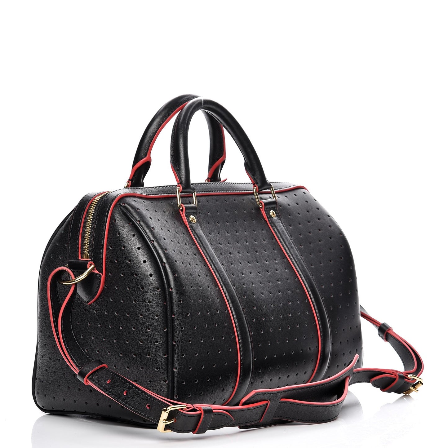Veau Soie Calfskin Perforated SC Bag PM Black