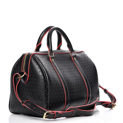 Louis Vuitton Veau Soie Calfskin Perforated SC Bag PM Black 4 of 7