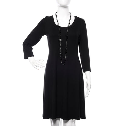 Chanel Pearl Beaded CC Long Necklace Black 2 of 6