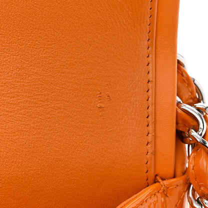Chanel Patent Quilted Jumbo Double Flap Orange 11 of 16