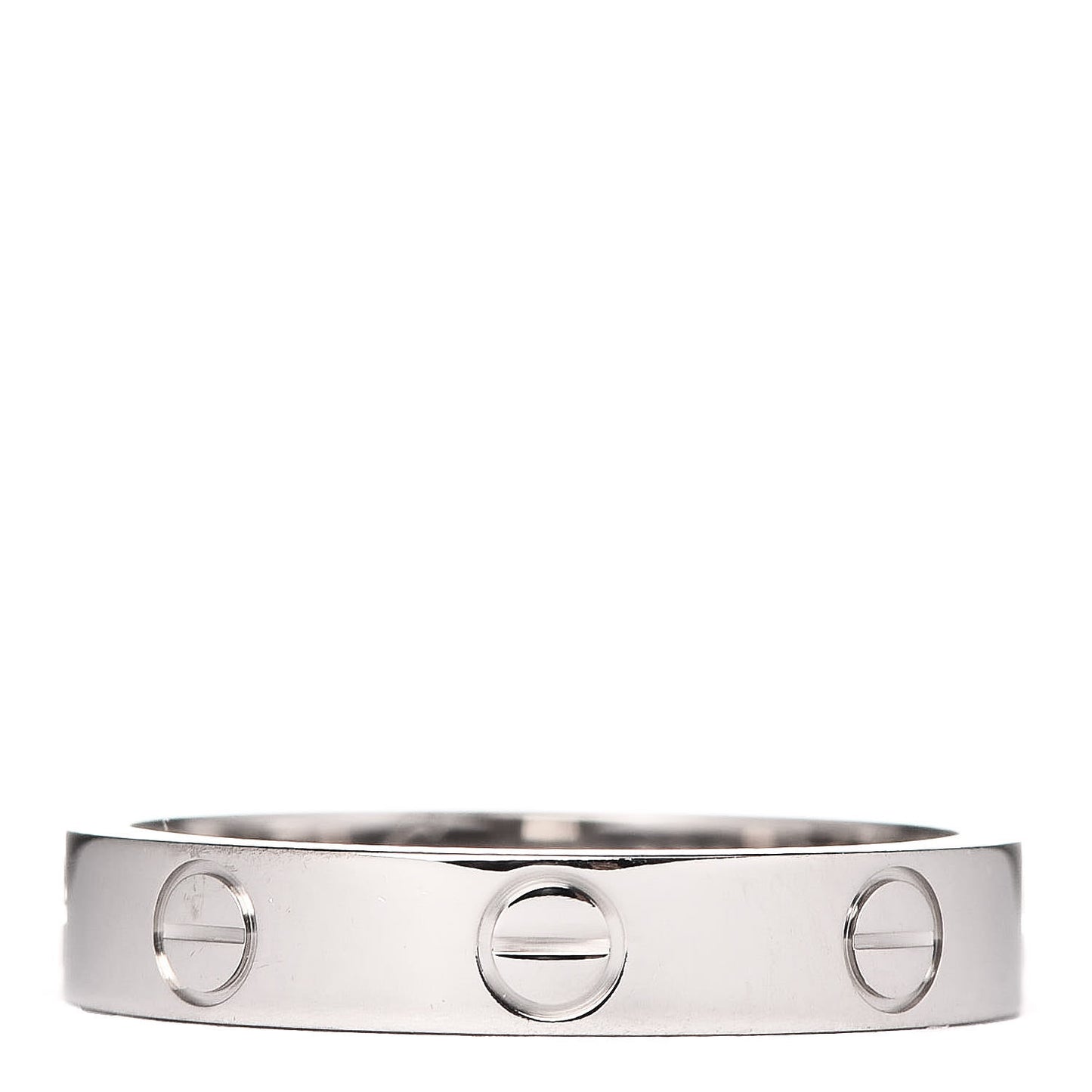 18K White Gold 3.5mm LOVE Wedding Band Ring 53 6.25