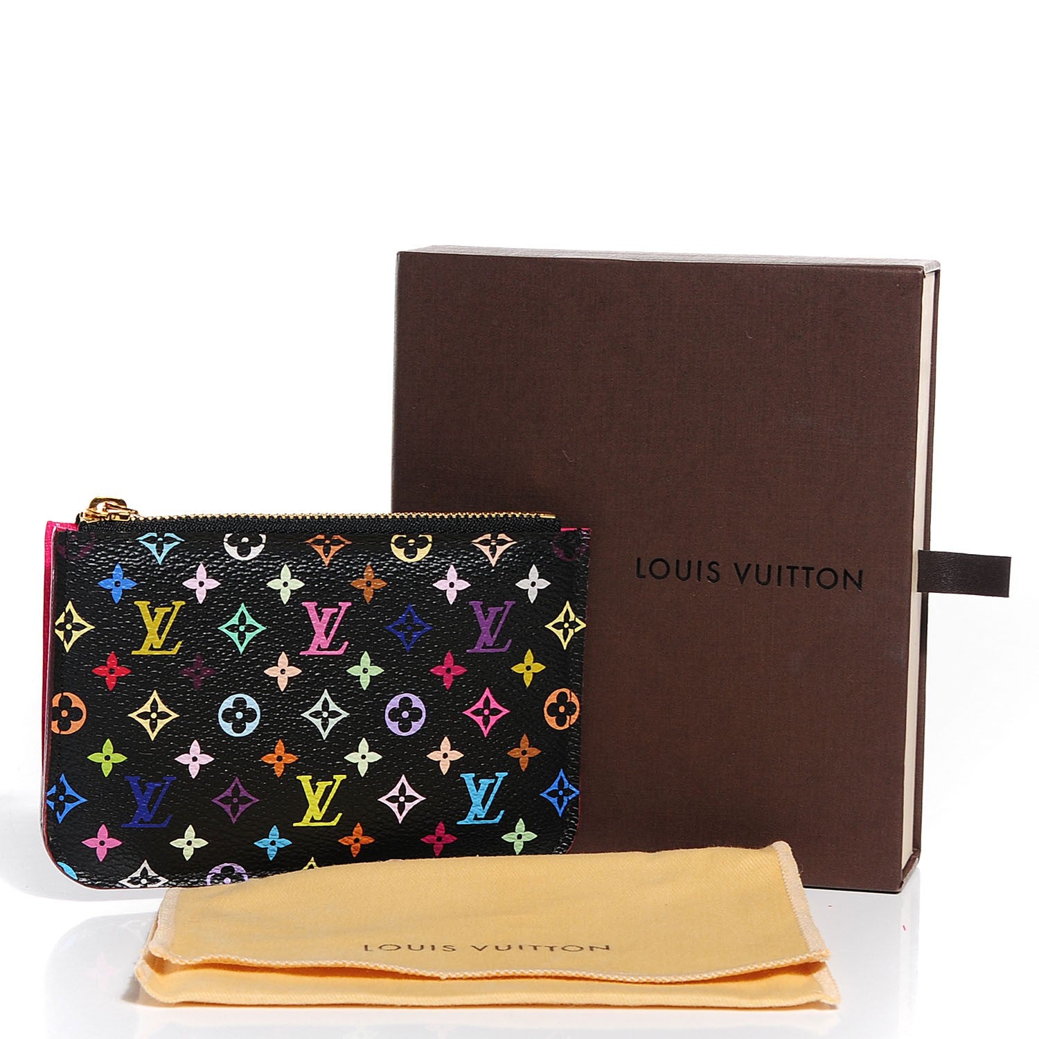 Louis Vuitton Monogram Multicolor Key Pouch Black Grenade 5 of 8
