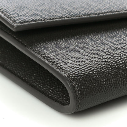 Saint Laurent Grain De Poudre Uptown Chain Wallet Pebble 9 of 10