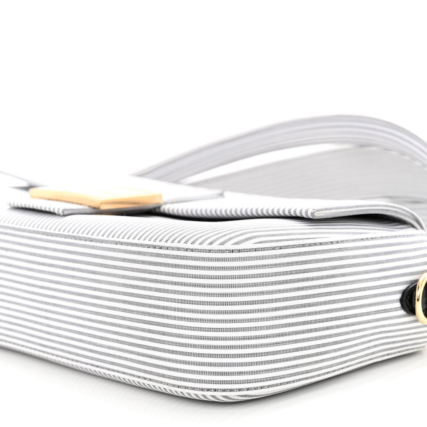 Cotton Cuoio Bretagna Striped Baguette Grigio White Black
