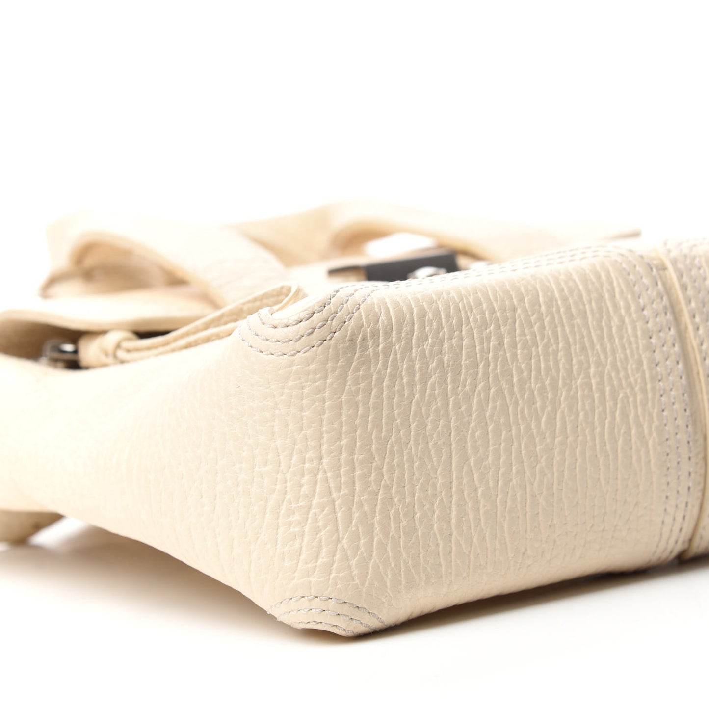 Textured Calfskin Mini Pashli Satchel Milk