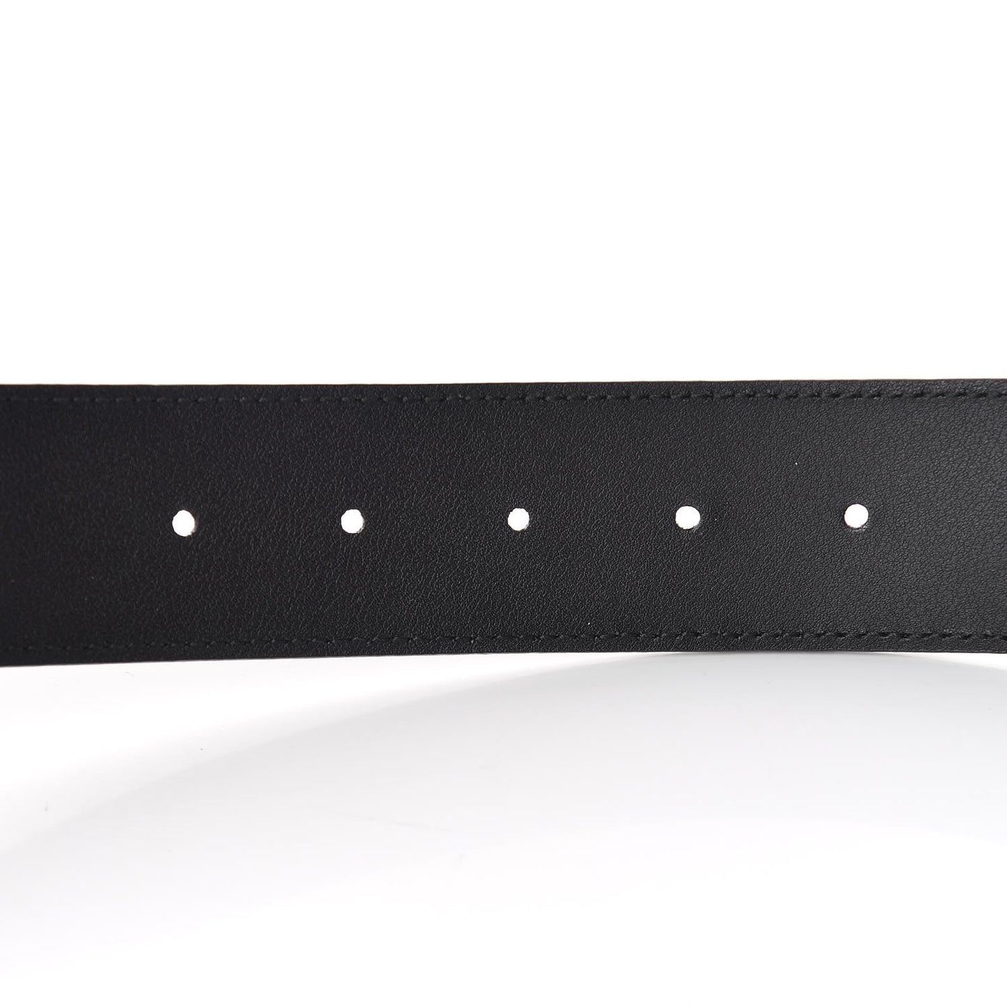 Moon Calfskin Pearl Double G 40mm Belt 70 28 Black Cream