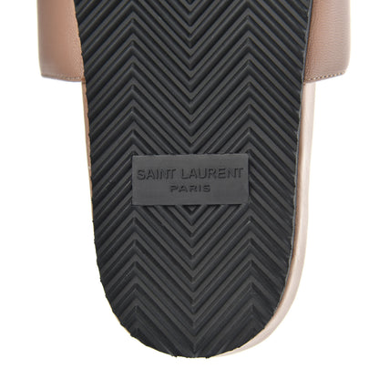 Saint Laurent Lambskin Joan Slide Sandals 35 Nude 7 of 11