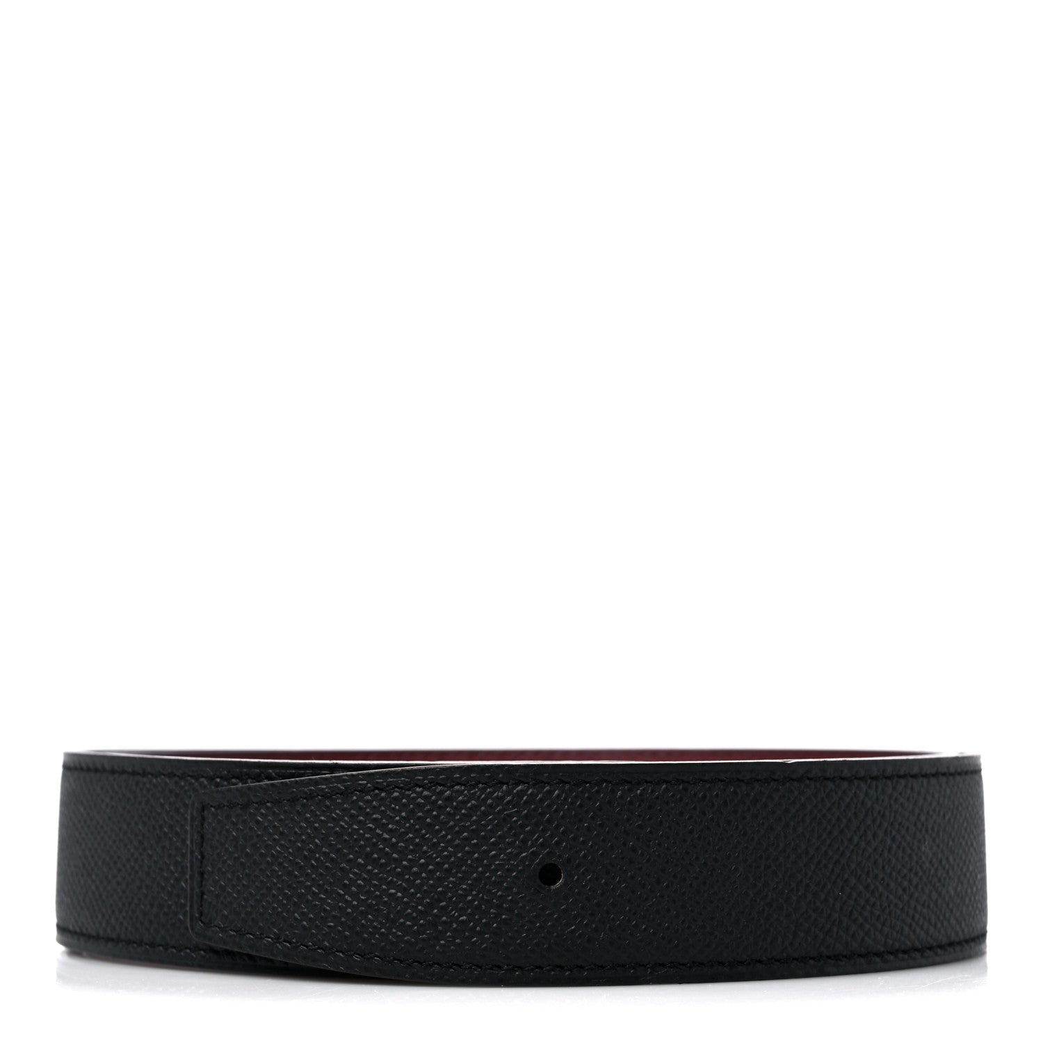 Hermes Epsom 32mm Belt Strap 80 32 Black Rouge Grenat 1 of 5