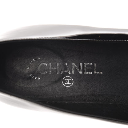 Chanel Patent Calfskin Pearl CC Loafers 40.5 Black 7 of 10