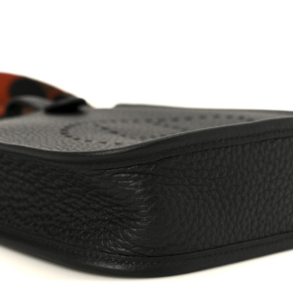 Hermes Taurillon Clemence Flipperball Sangle Evelyne TPM Black Noisette Cuivre Gold 9 of 10