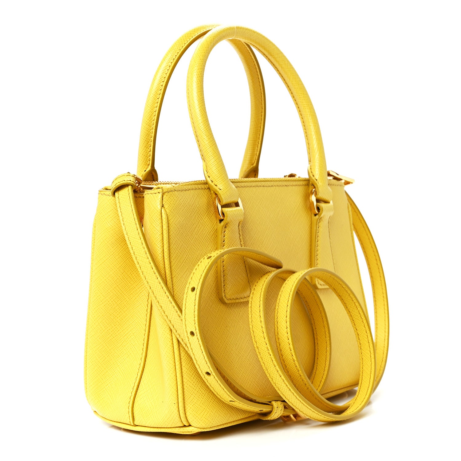 Prada Saffiano Lux Mini Galleria Double Zip Tote Sole 3 of 11