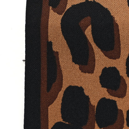 Louis Vuitton Silk Leopard Bandeau Scarf Marron 3 of 4