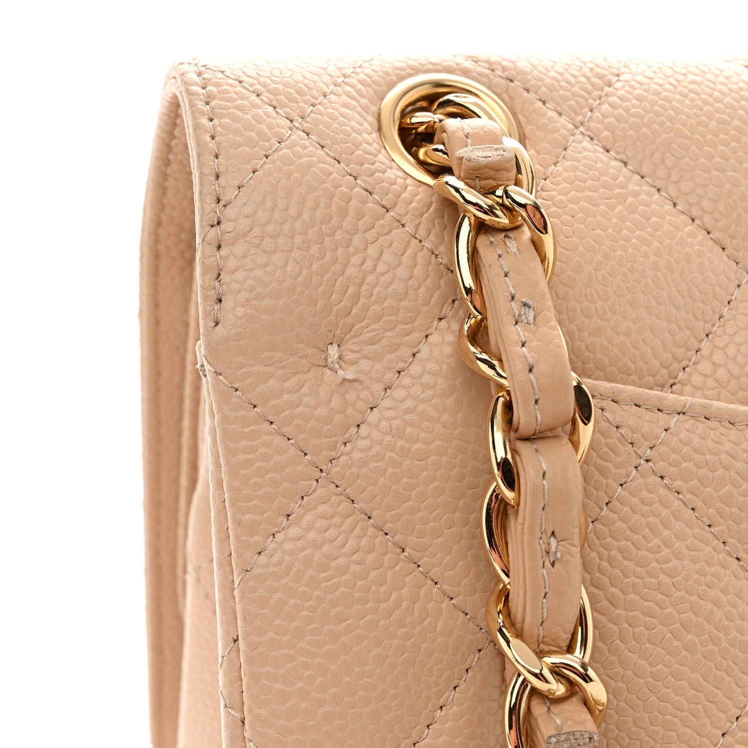 Chanel Caviar Quilted Jumbo Double Flap Beige Clair 11 of 12