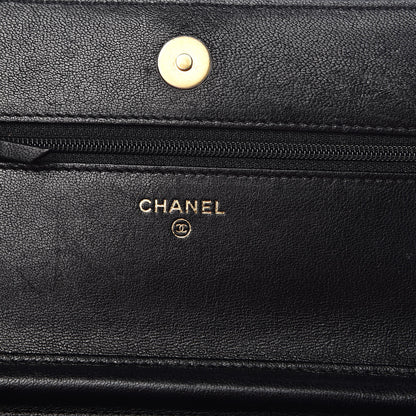Chanel Lambskin Quilted Infinity Wallet On Chain WOC Black 6 of 12