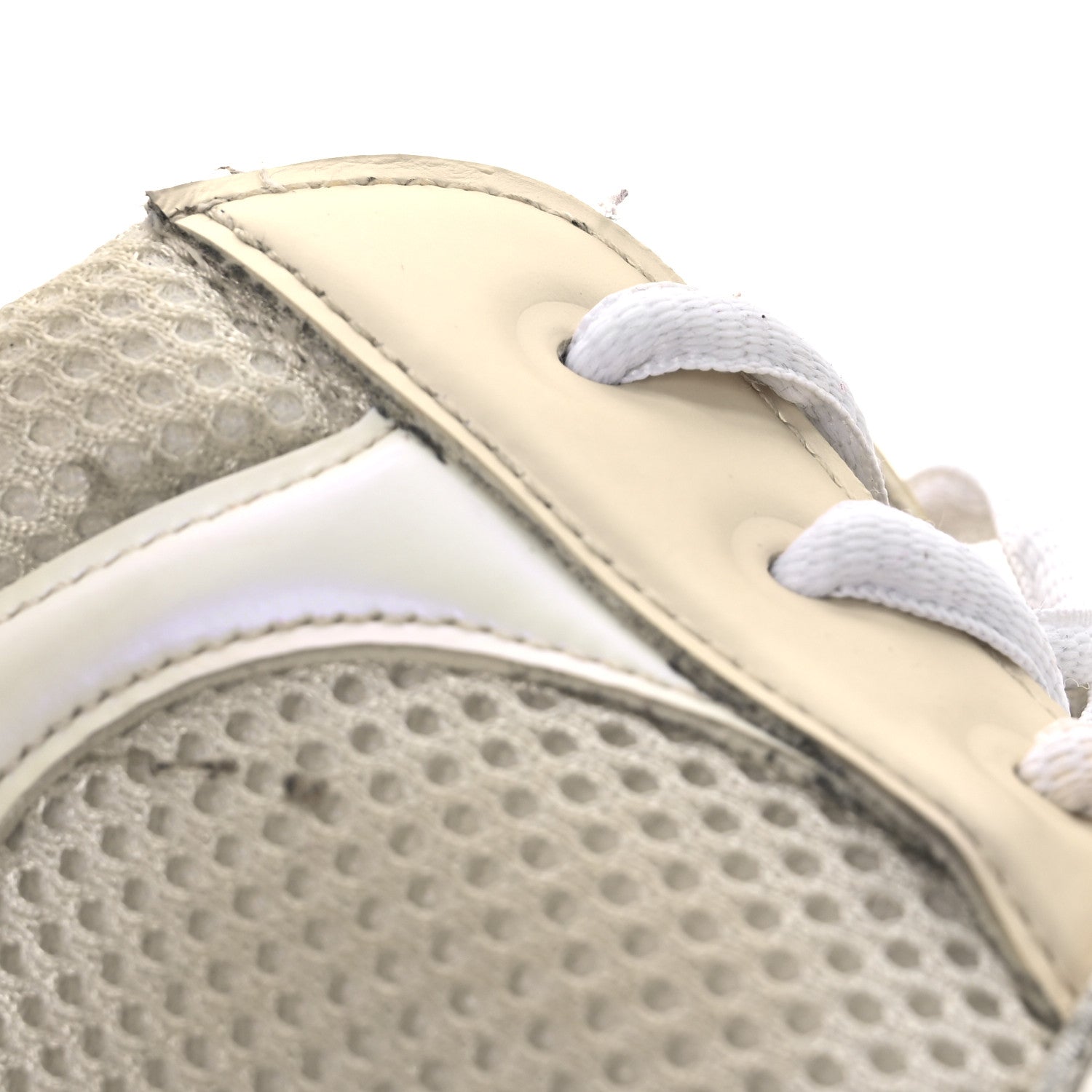 Chanel Fabric Laminated Calfskin Stretch CC Sneakers 39.5 Ivory White Silver 12 of 15
