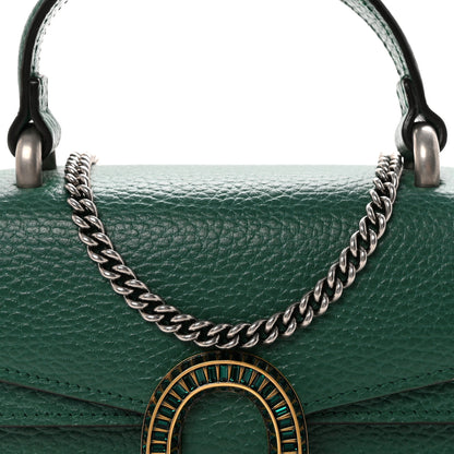 Gucci Dollar Calfskin Crystal Mini Dionysus Top Handle Bag Emerald 7 of 9