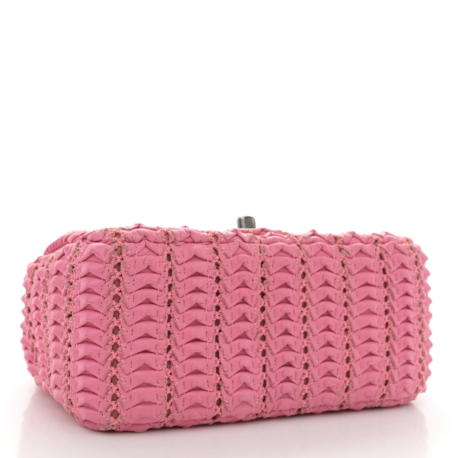 Chanel Lambskin Crochet Embroidered Mini Flap Pink 4 of 14