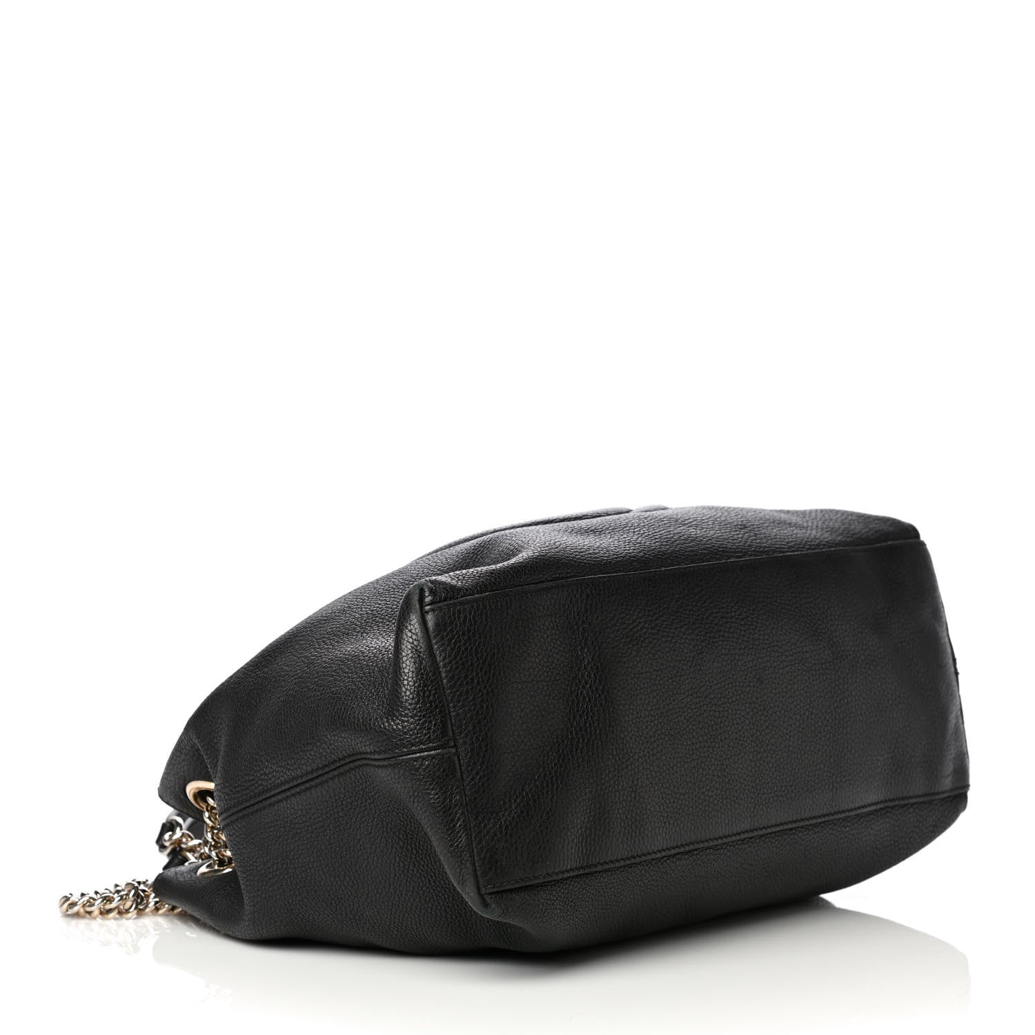Gucci Pebbled Calfskin Medium Soho Chain Shoulder Bag Black 3 of 13