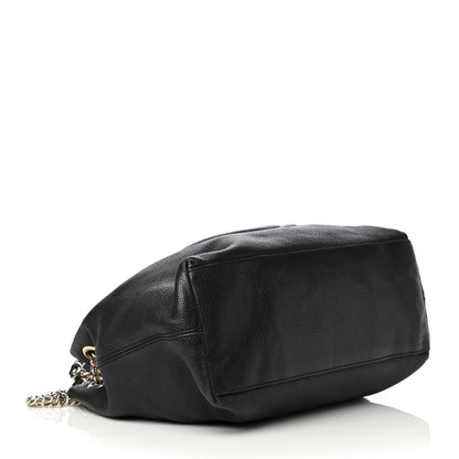 Gucci Pebbled Calfskin Medium Soho Chain Shoulder Bag Black 3 of 13