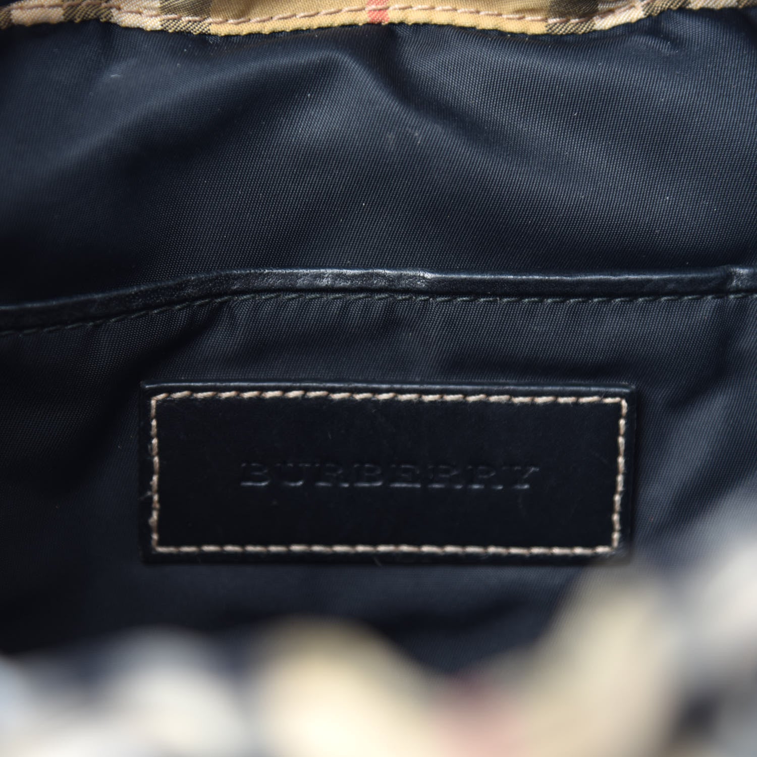 Burberry Nylon Vintage Check Small Rucksack Backpack Antique Yellow 10 of 13