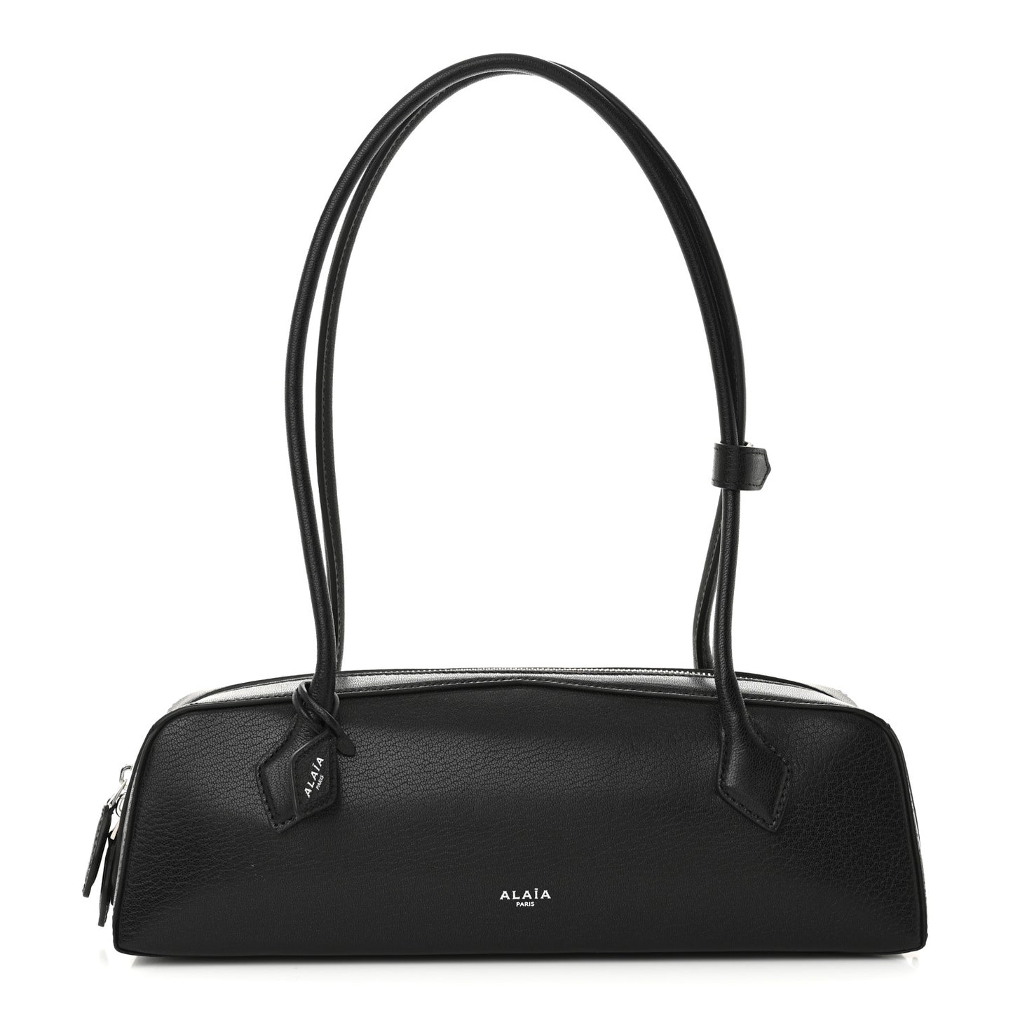 Shiny Goatskin Medium Le Teckel Bag Black