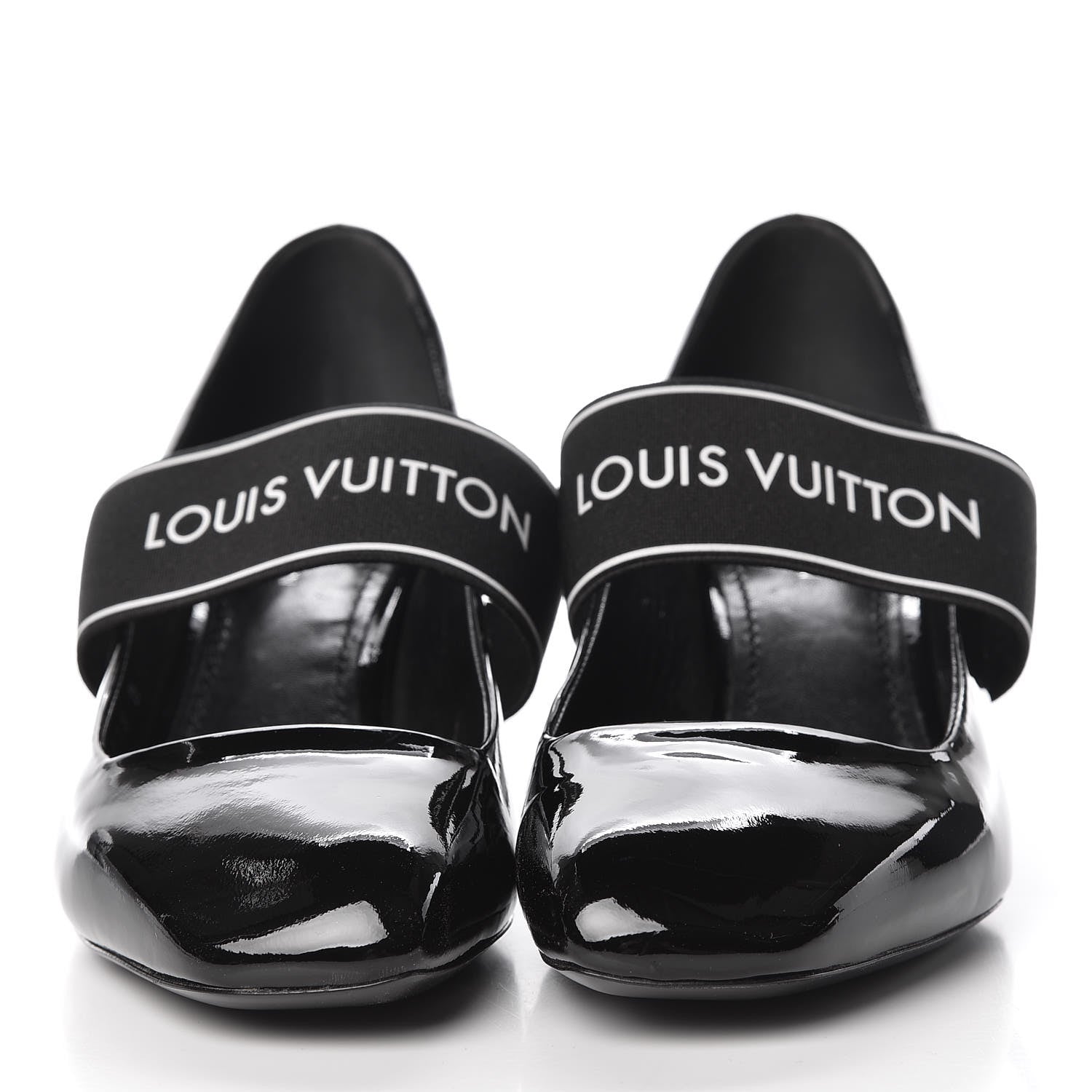 Louis Vuitton Patent Uncover Pumps 37 Black 2 of 9