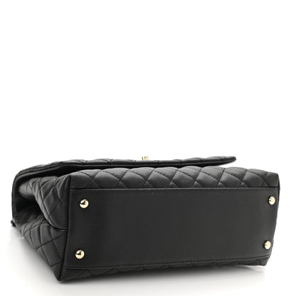 Chanel Caviar Quilted Small Coco Handle Flap Black 4 of 10