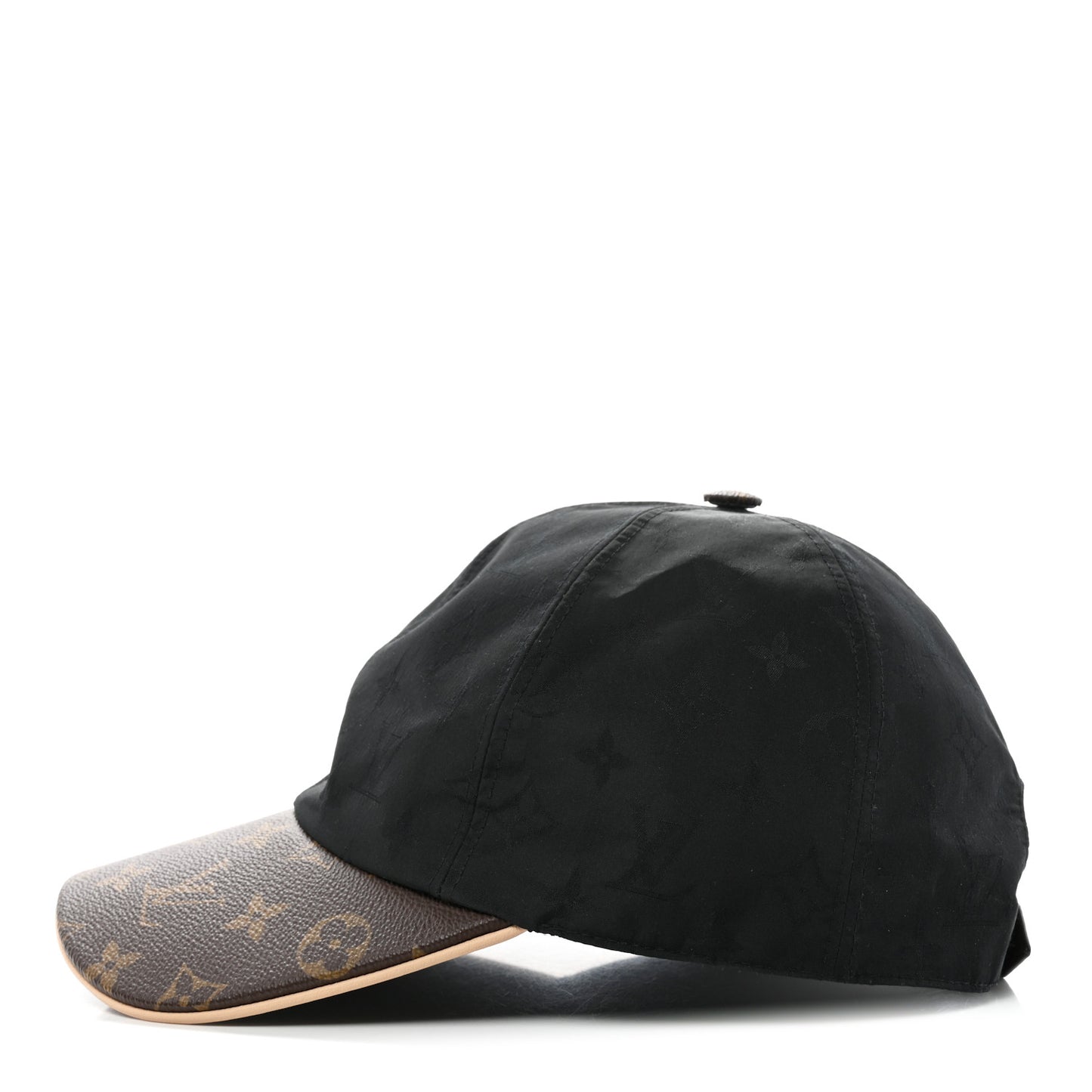 Polyester Silk Monogram LV Get Ready Cap M Black