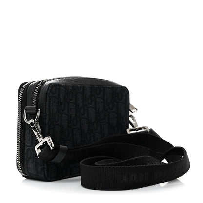 Christian Dior Oblique Zipped With Strap Pouch Black 3 of 13