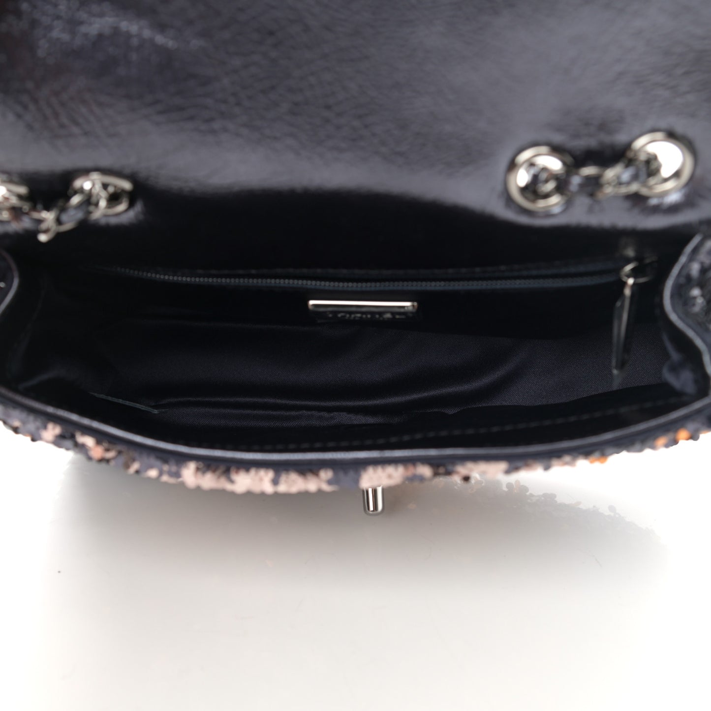 Sequin Mini Rectangular Flap Blue Gold
