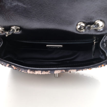 Chanel Sequin Mini Rectangular Flap Blue Gold 5 of 11