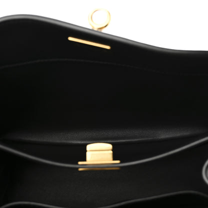 Balenciaga Natural Smooth Calfskin Mini Rodeo Top Handle Handbag Black 5 of 10