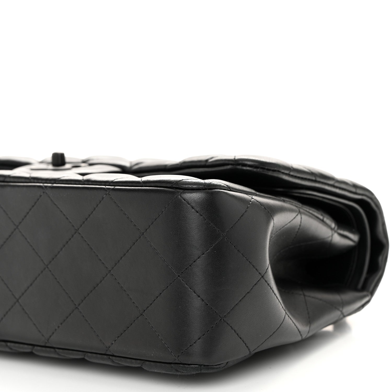 Chanel Lambskin Quilted Jumbo Double Flap So Black 10 of 11