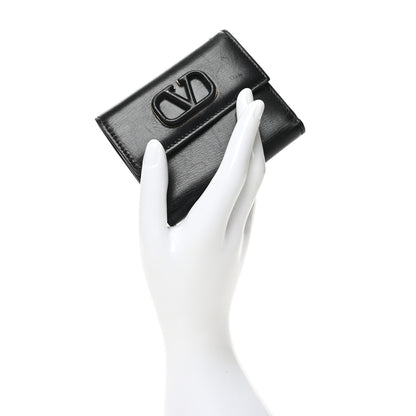 Valentino Garavani Calfskin VLogo Compact Wallet Black 2 of 10