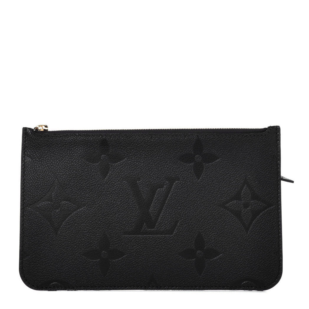 Louis Vuitton Empreinte Monogram Giant Neverfull MM Pochette Black 1 of 6