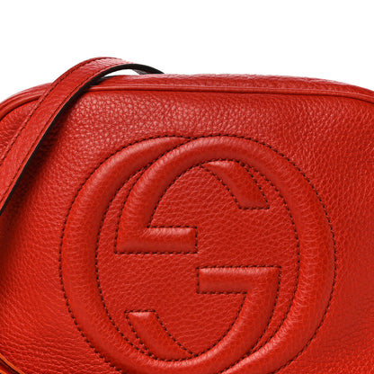 Gucci Pebbled Calfskin Small Soho Disco Bag Tabasco Red 8 of 14