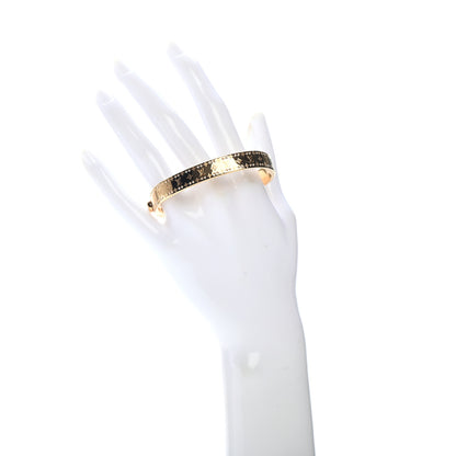 Louis Vuitton Brass Crystal Monogram Nanogram Strass Cuff M Gold 2 of 6
