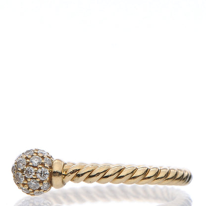 David Yurman 18K Yellow Gold Diamond Petite Solari Station Ring 54 7 3 of 5