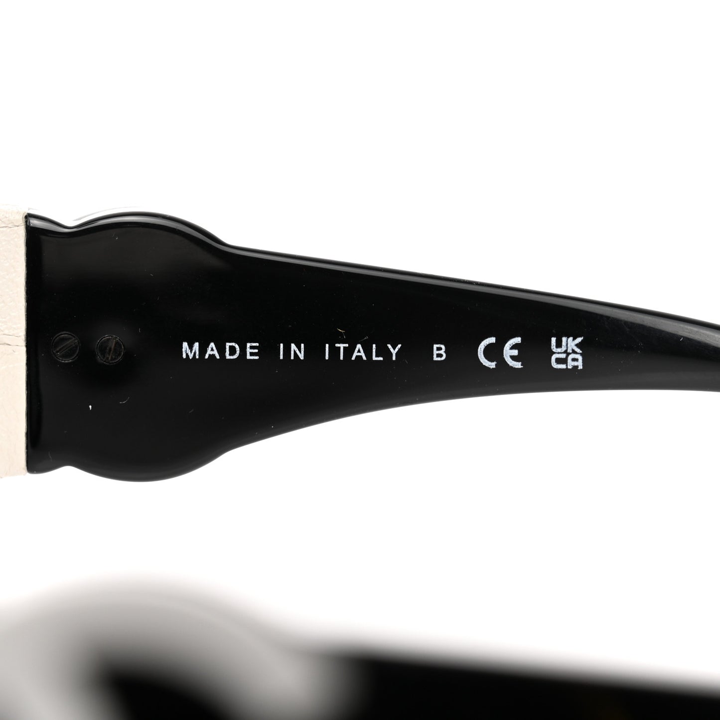 Acetate Calfskin Square Sunglasses 5474-Q-A Black White