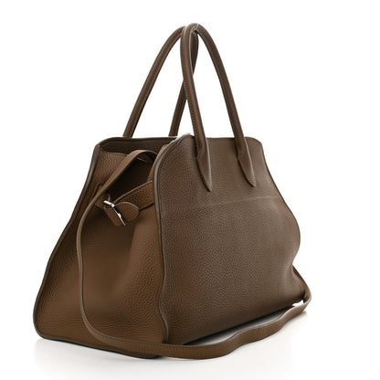 The Row Matte Grained Calfskin Soft Margaux 12 Taupe 3 of 9