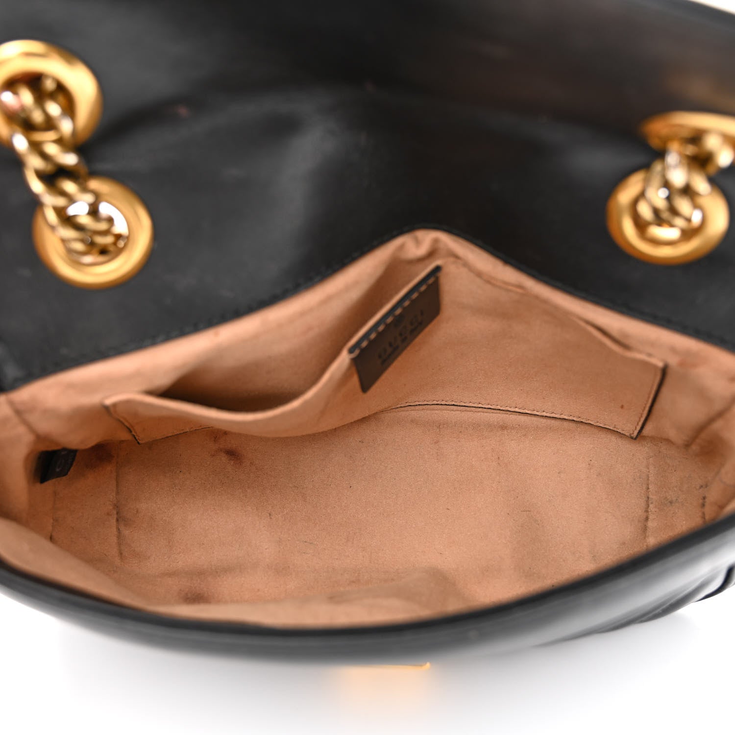 Gucci Calfskin Matelasse Mini GG Marmont Shoulder Bag Black 5 of 14