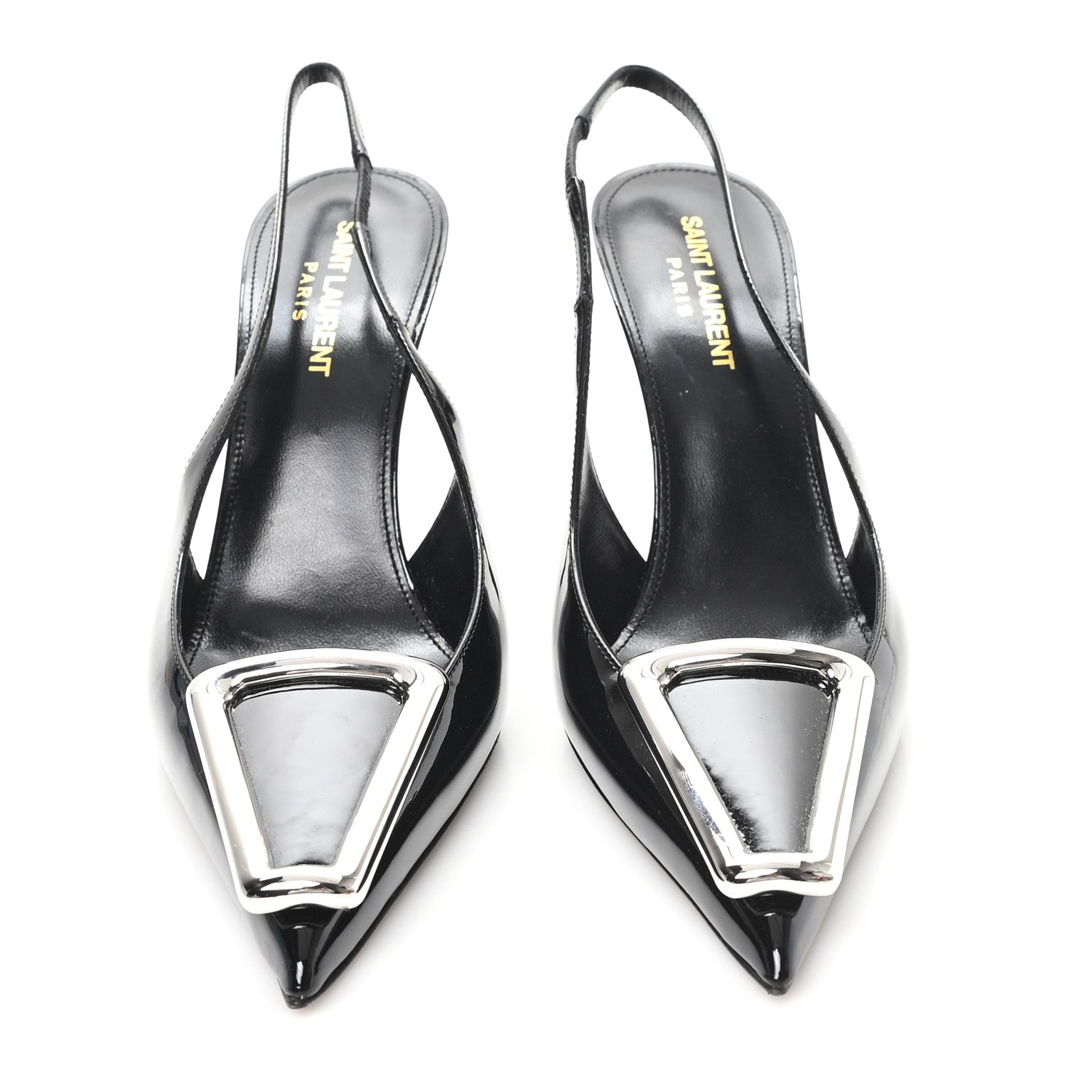 Saint Laurent Vernice Grupy Avenue 95 Slingback Pumps 38 Black 3 of 9